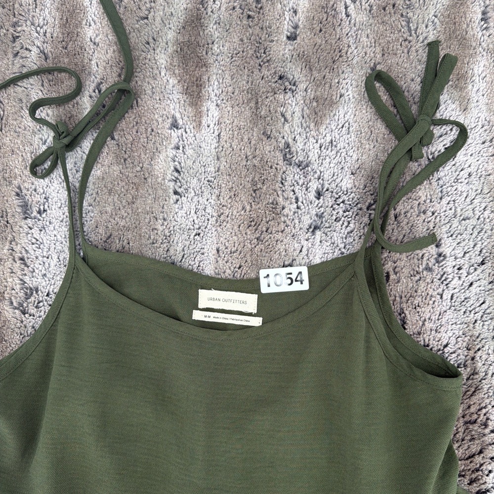 Urban Outfitters Romper Women's M Green Sleeveless Tie Strap Boho Girlcore Chic - Picture 3 of 7